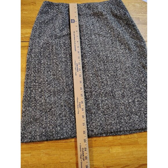 Eddie Bauer vtg fully lined pencil skirt salt and pepper wool blend women's size - Picture 1 of 7